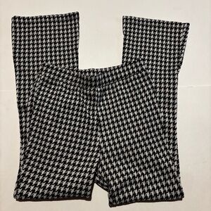 black and white houndstooth fit and flare pants from forever 21